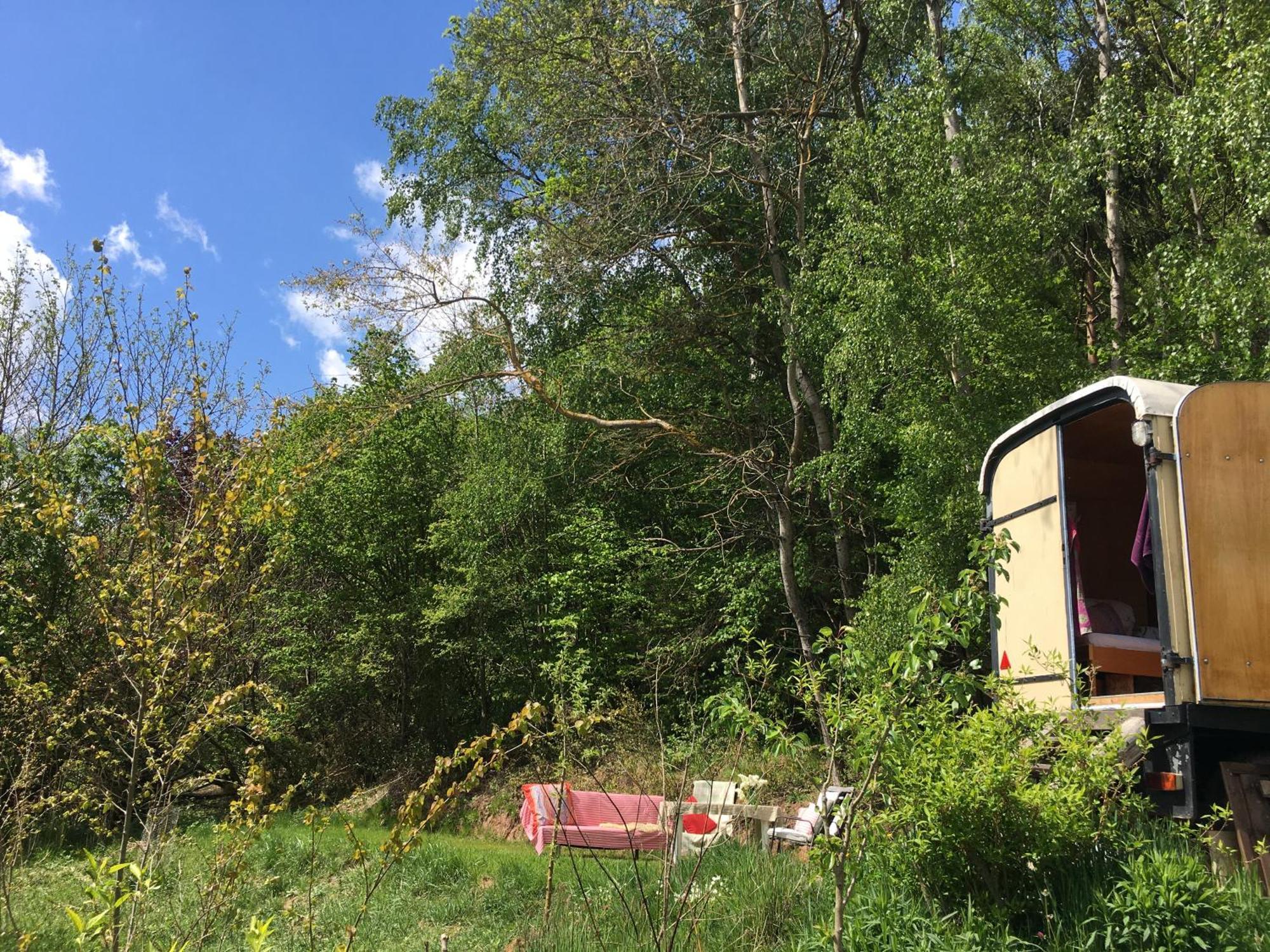 Kuscheliger Zirkuswagen Im Wildgarten Witzenhausen Exterior foto